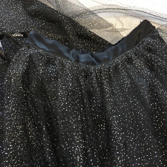Metallic Sparkle Tulle Tute Mesh Formal Maxi Skirt - Picture 3 of 8